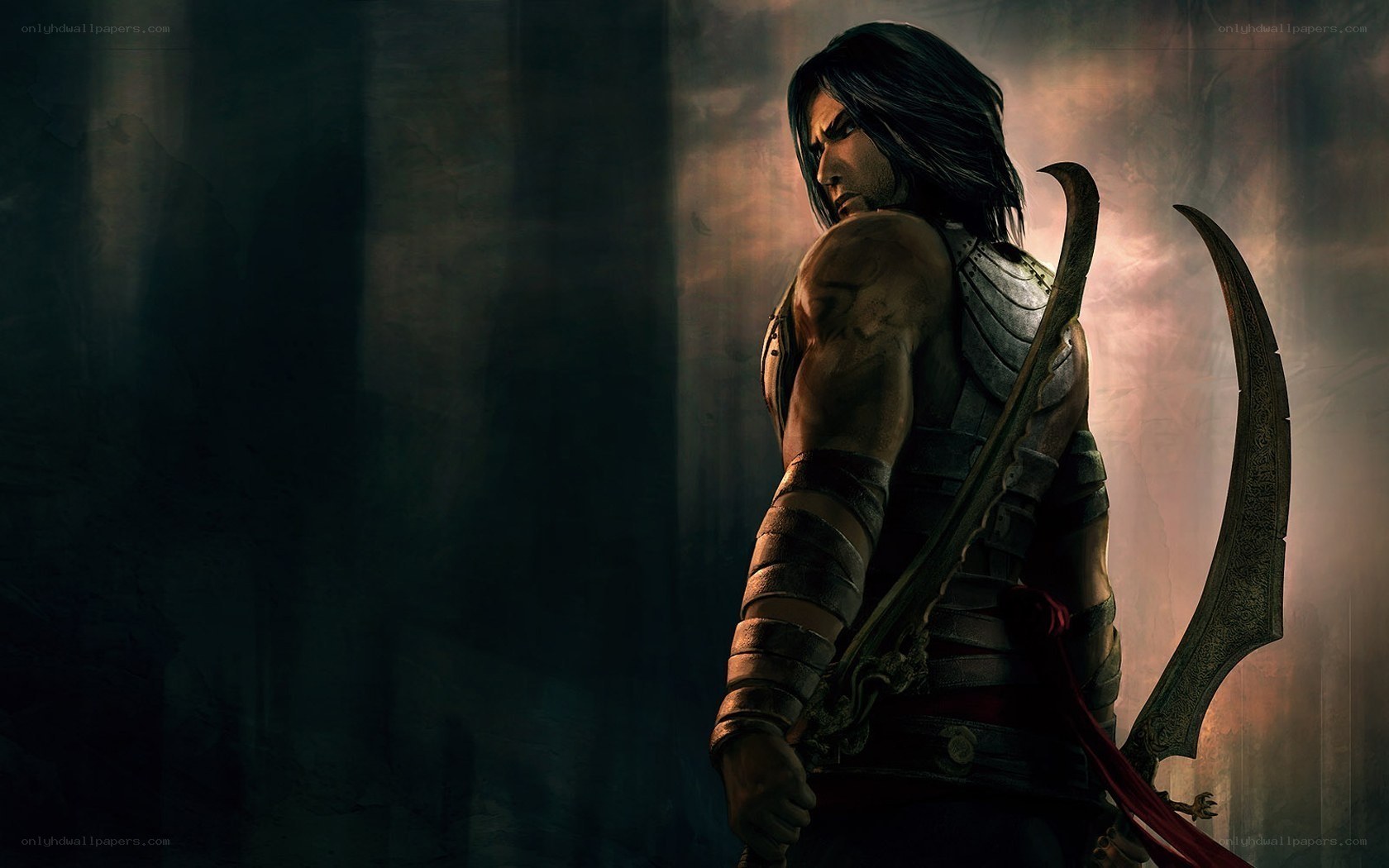 warrior with curved blades