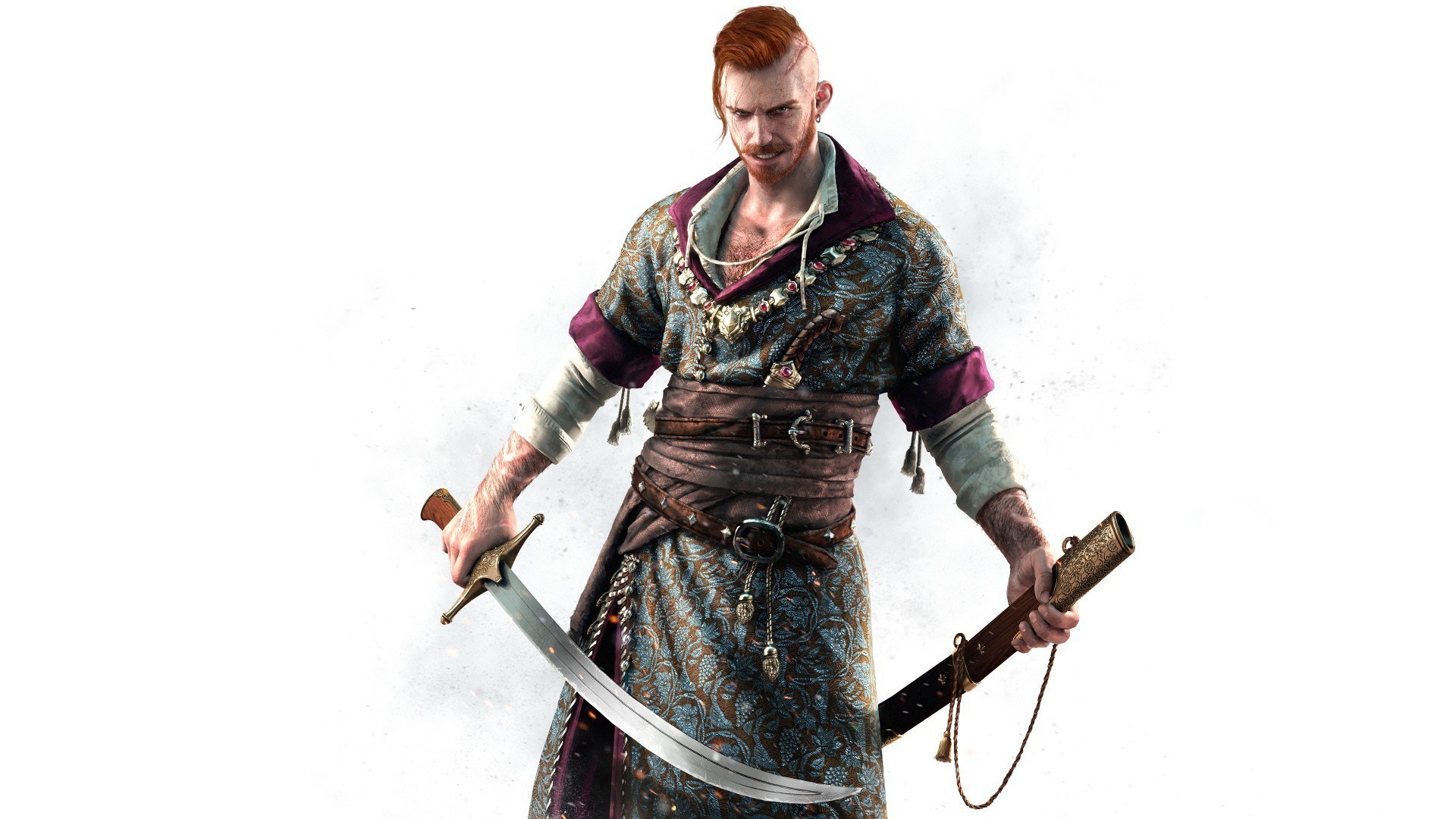warrior with curved swords