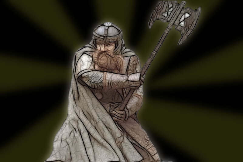 warrior with double axe