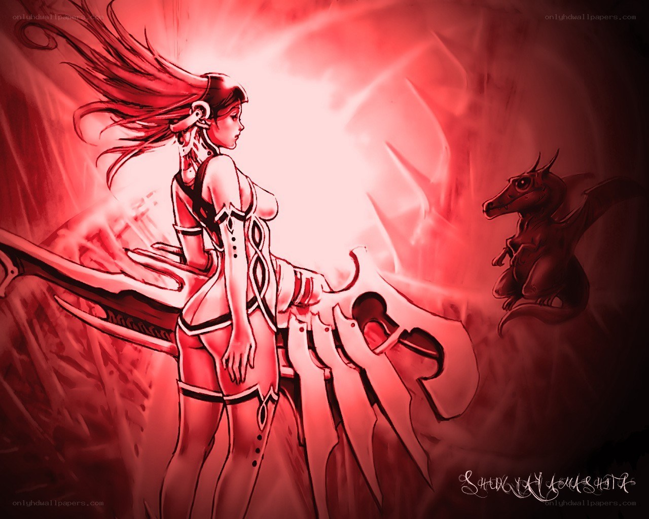 warrior with dragon companion