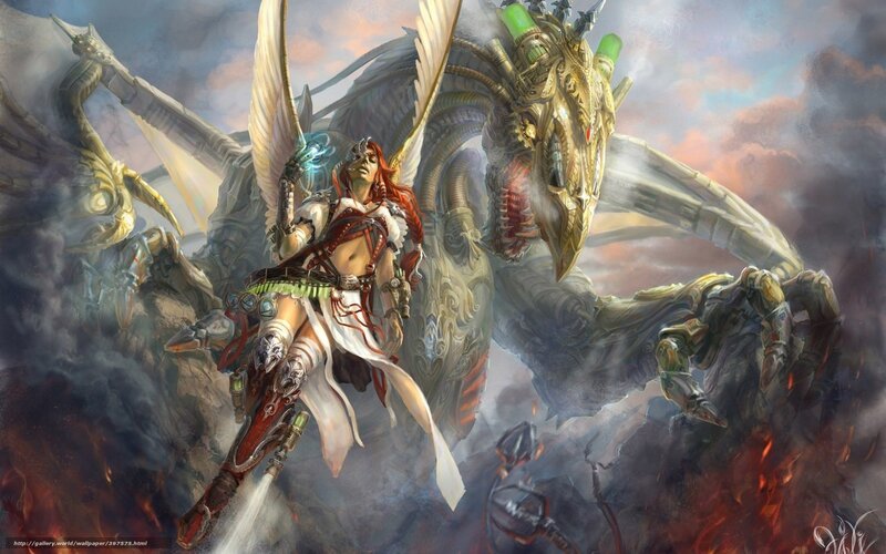 warrior with dragon companion