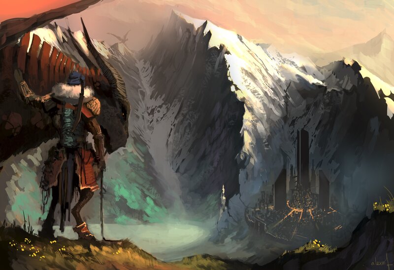 Warrior with Dragon — Orange