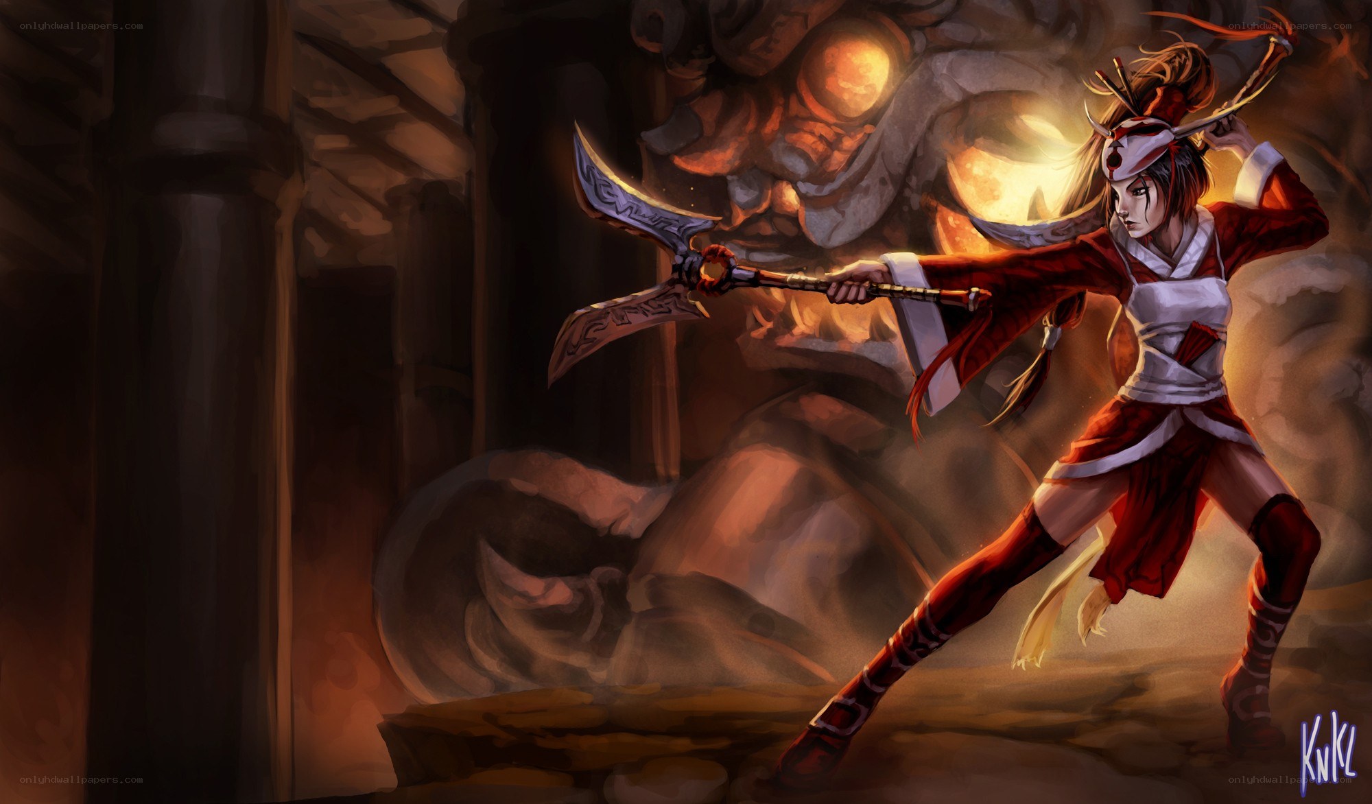 warrior with dual blades