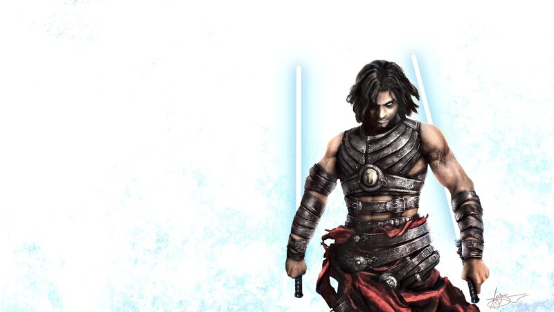 warrior with dual lightsabers