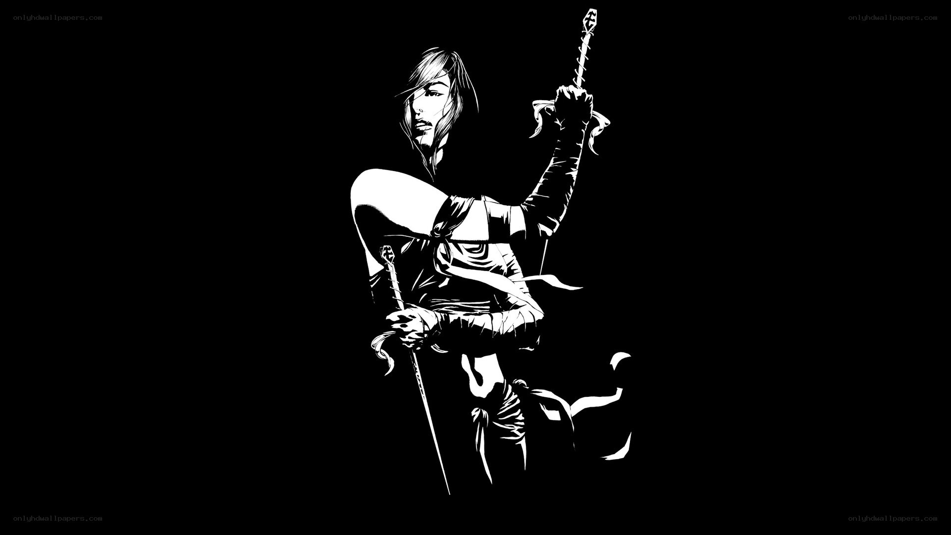 warrior with dual swords
