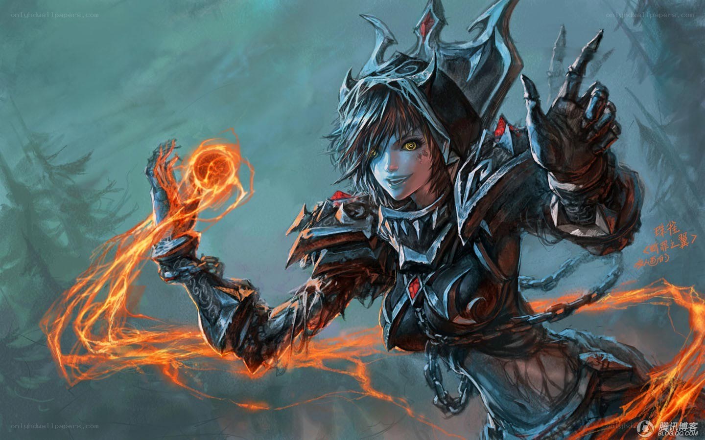 warrior with fire magic