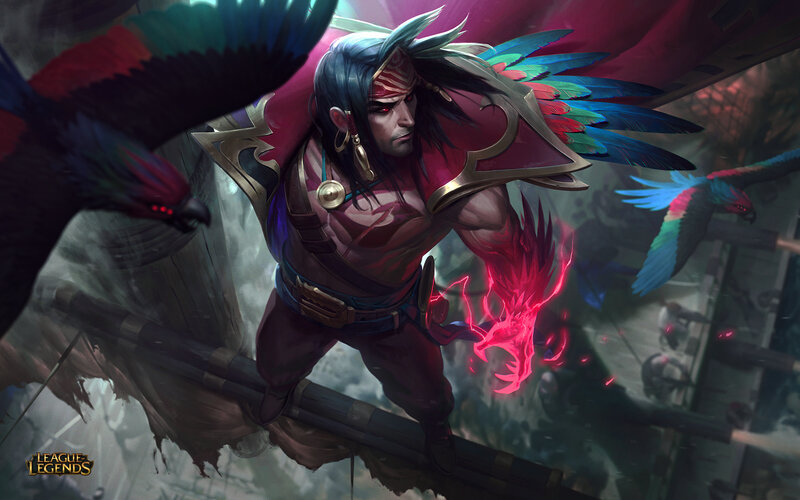Warrior with Flaming Hand — Red