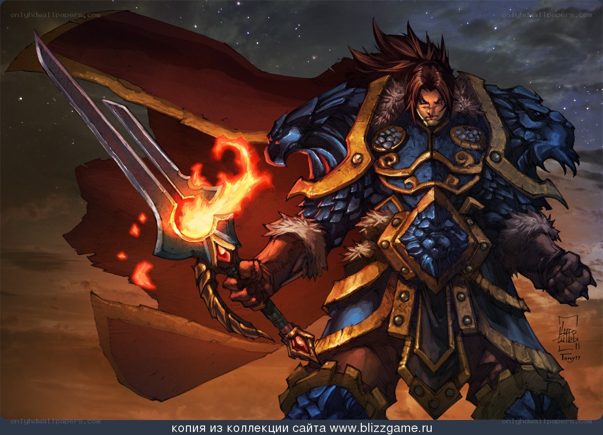 warrior with flaming sword