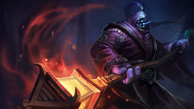 Warrior with Glowing Axe — Purple