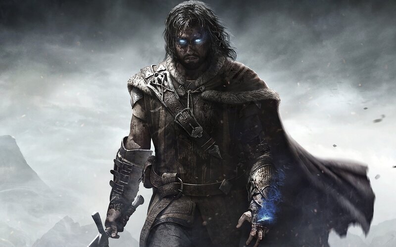 Warrior with Glowing Eyes — Gray, Dramatic
