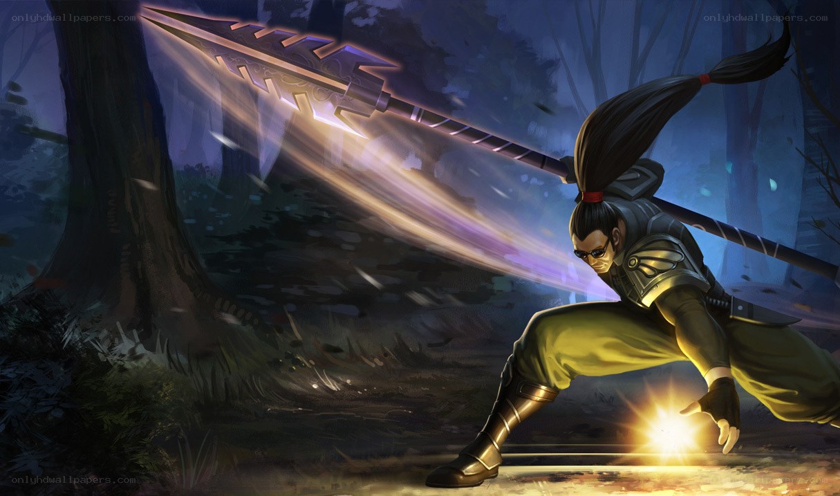 warrior with glowing spear