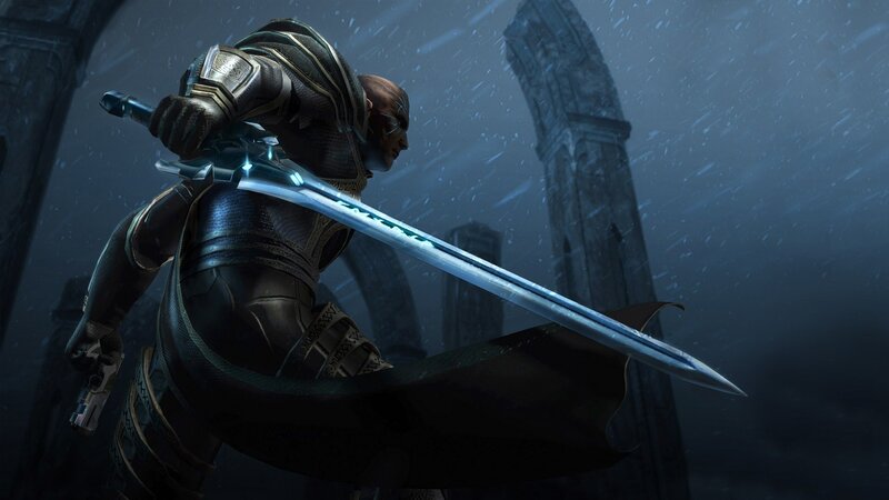 warrior with glowing sword