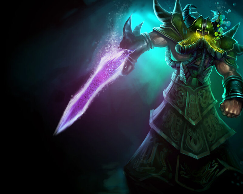 warrior with glowing sword