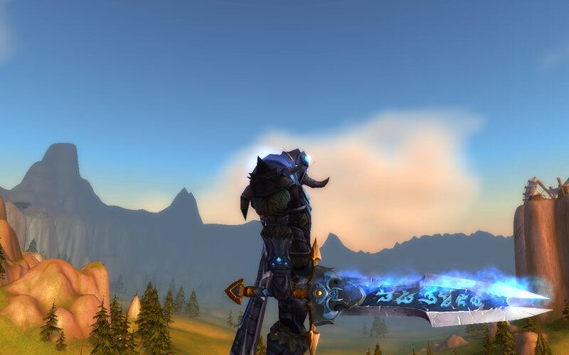 Warrior with glowing sword