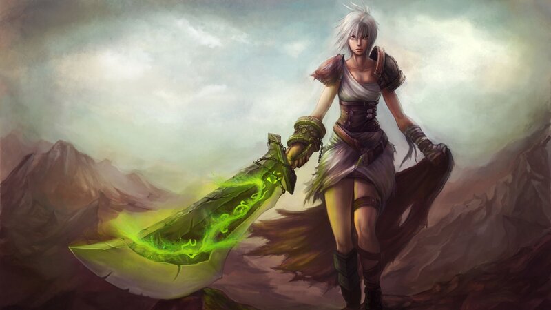 Warrior with glowing sword