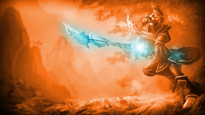 warrior with glowing sword
