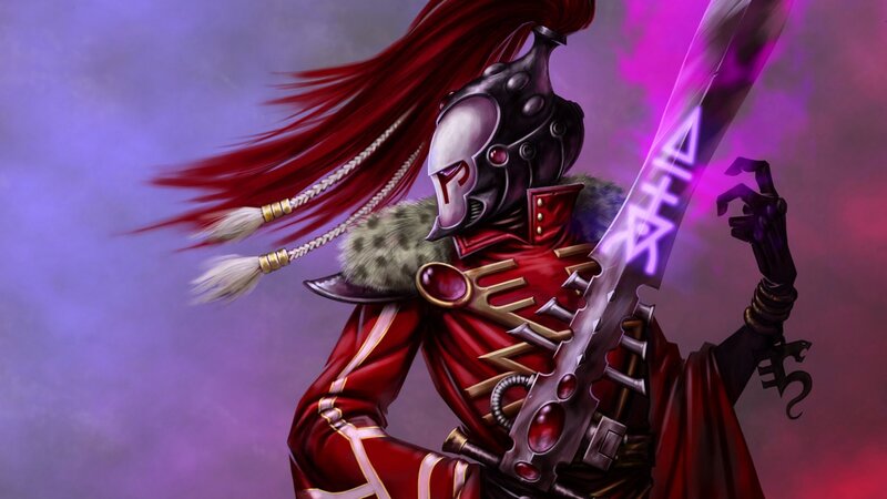 Warrior with glowing sword