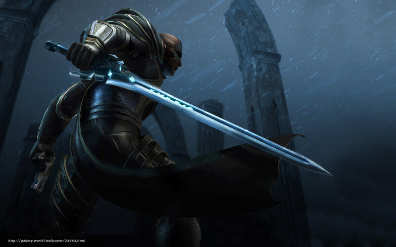 warrior with glowing sword