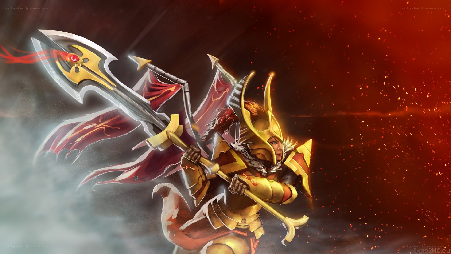 warrior with golden armor
