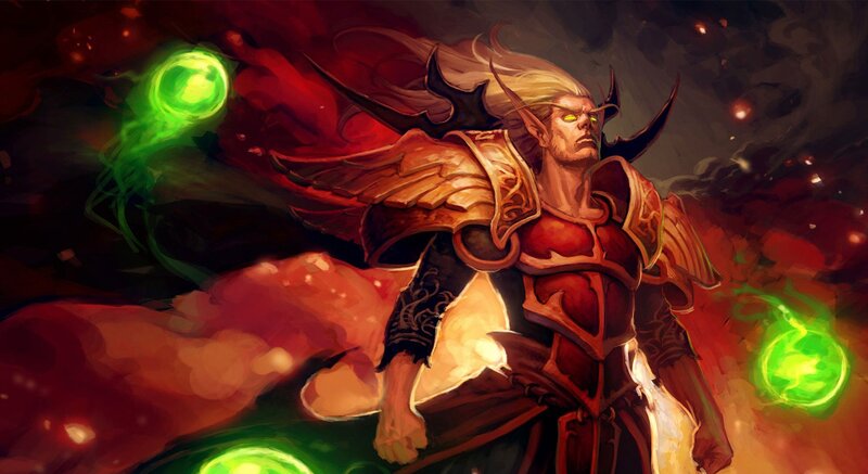 Warrior with green magic