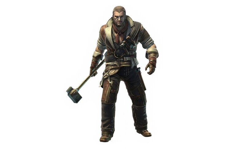 warrior with hammer character