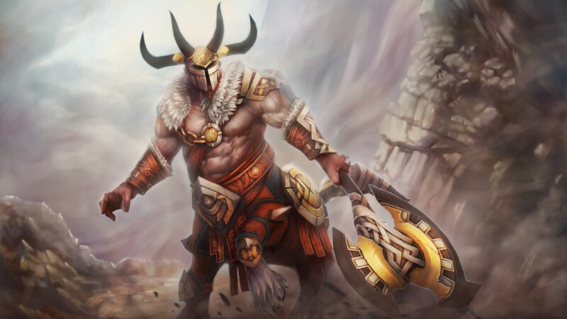 Warrior with Horned Helmet — Brown