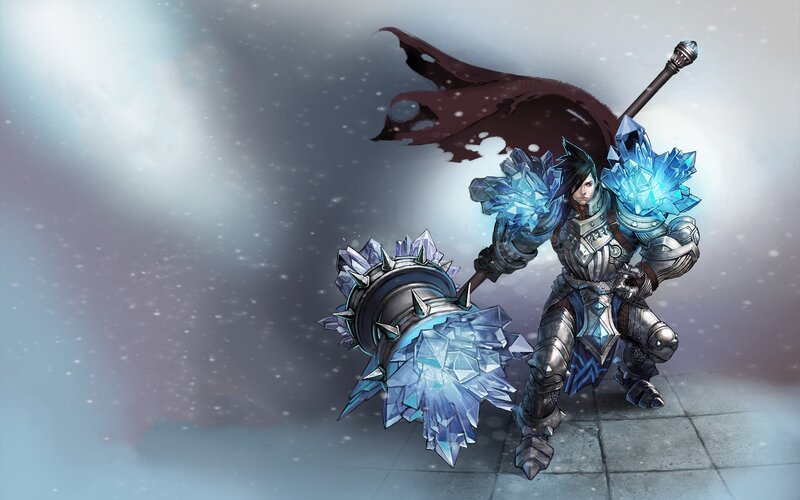 Warrior with Ice Weapons