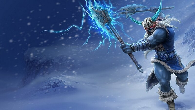 warrior with lightning axe