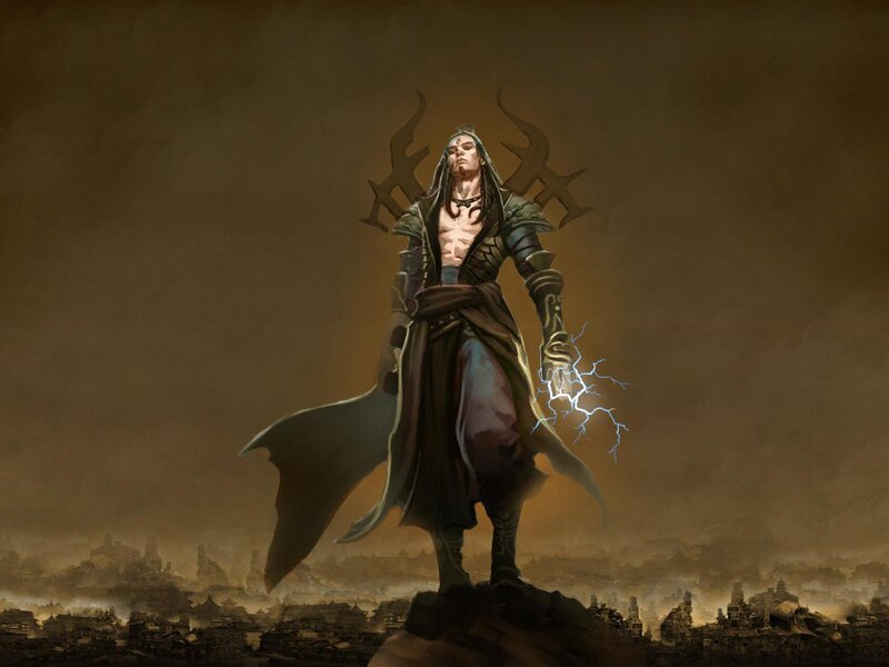 Warrior with lightning magic