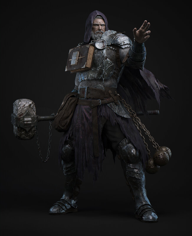 Warrior with Mace and Book
