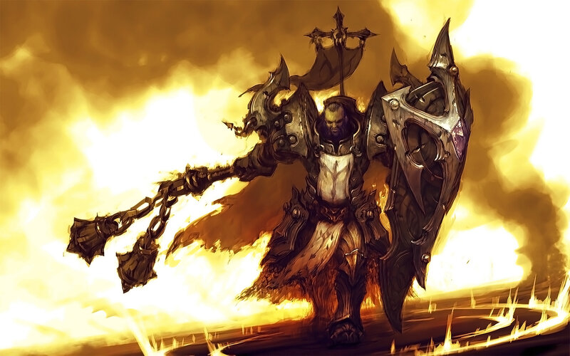 Warrior with Mace and Shield