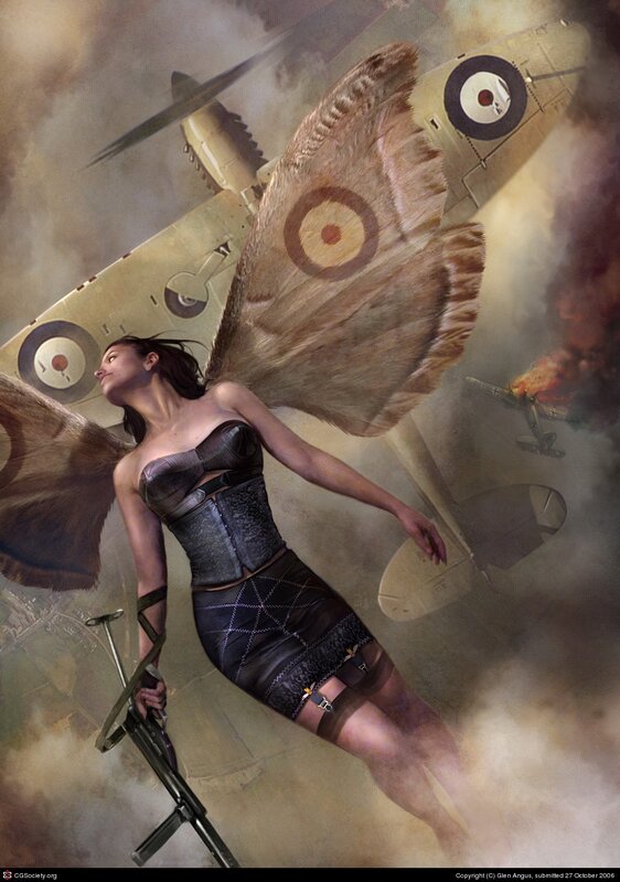 warrior with moth wings