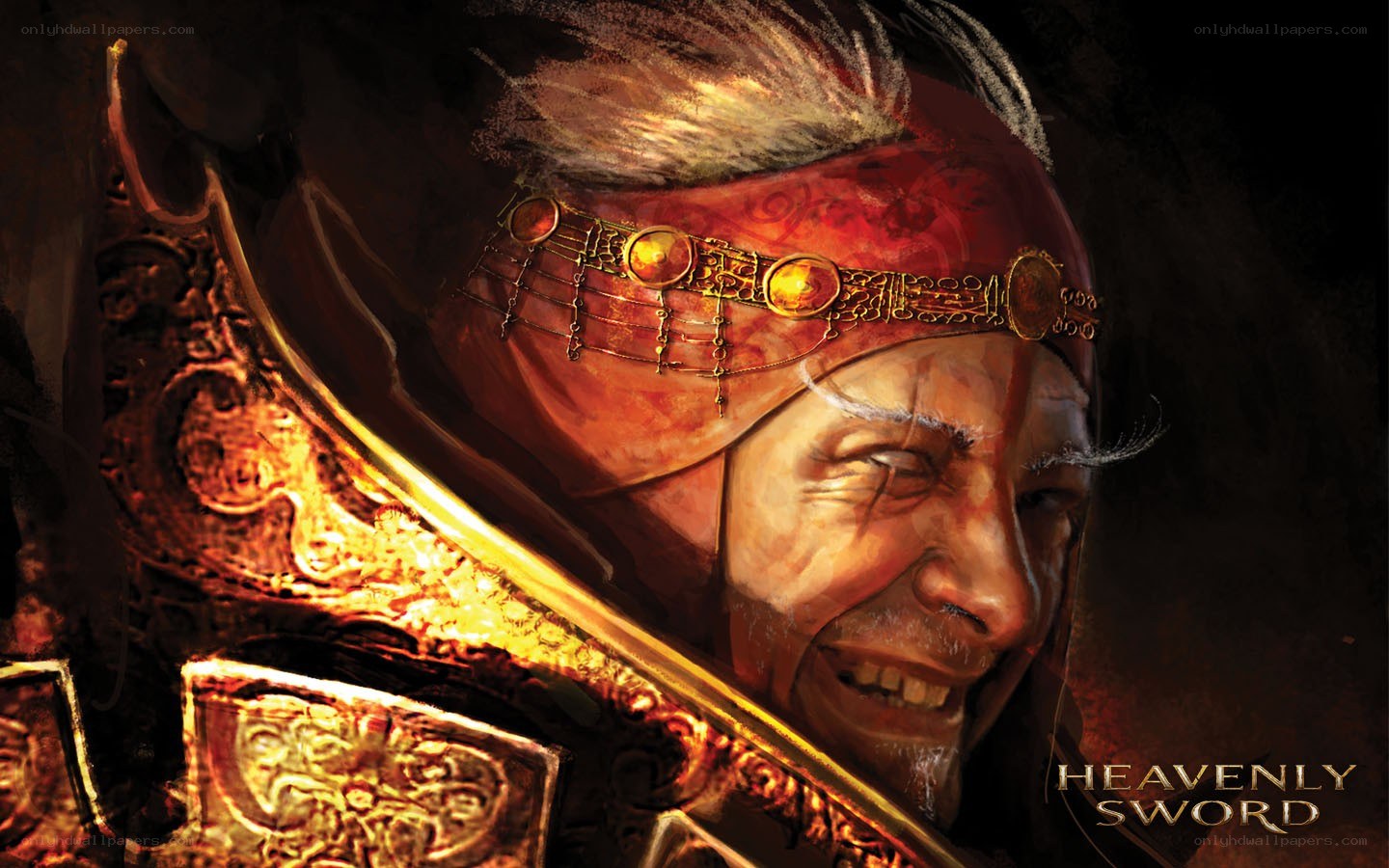 Warrior with ornate helmet