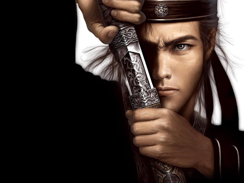 warrior with ornate sword