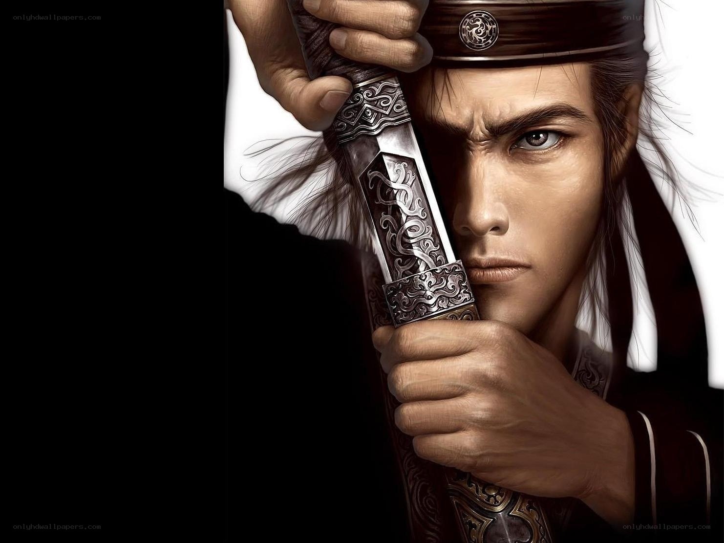warrior with ornate sword