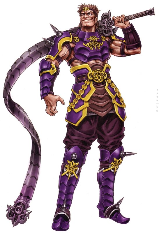 warrior with purple armor