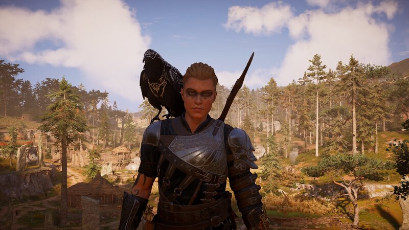 Warrior with Raven