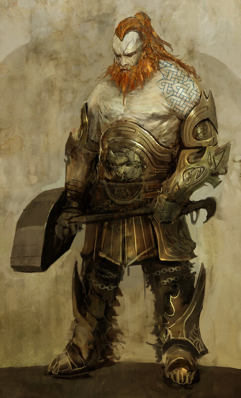 warrior with red beard