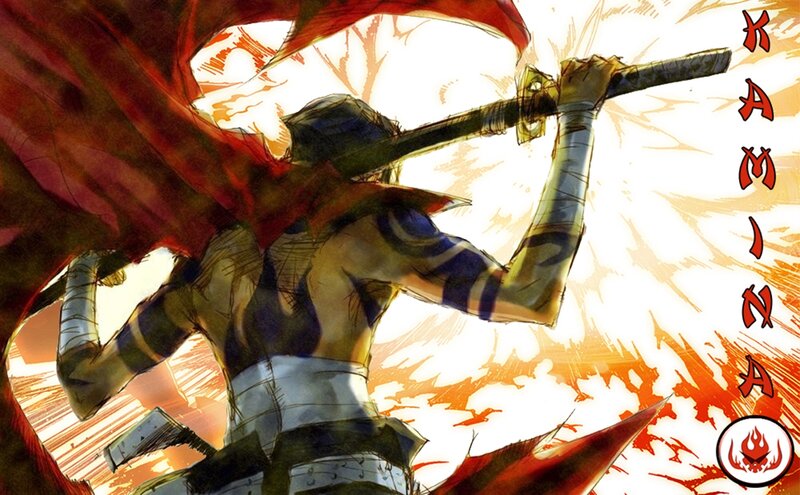 Warrior with Red Cape — Dramatic