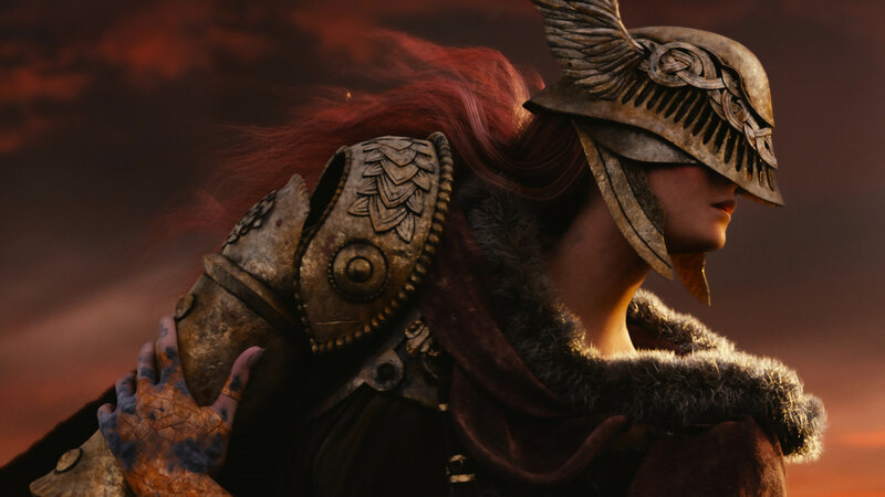 Warrior with Red Hair — Dramatic, Sunset