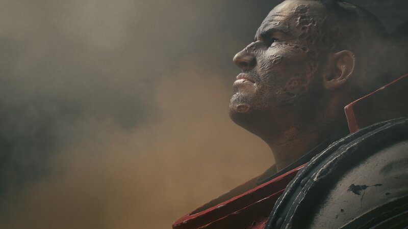 Warrior with Scarred Face — Brown