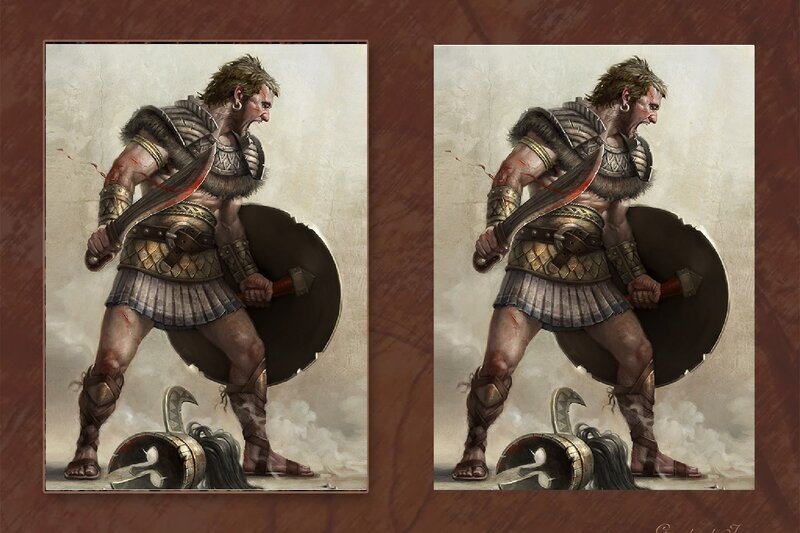 Warrior with Shield — Brown