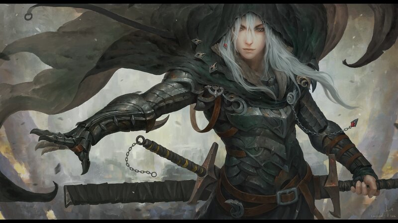 Warrior with Silver Hair