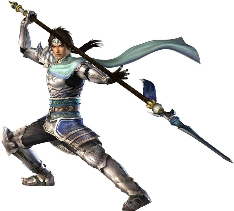 warrior with spear in armor