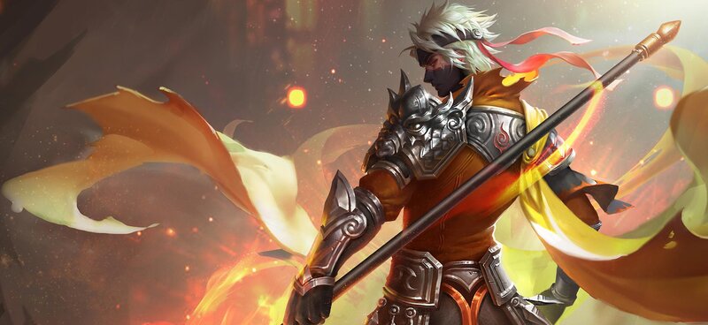 Warrior with Spear — Orange