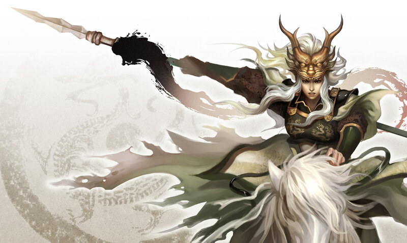 Warrior with Spear — White