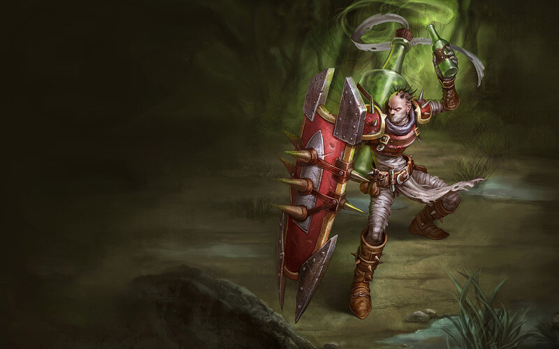 Warrior with spiked shield