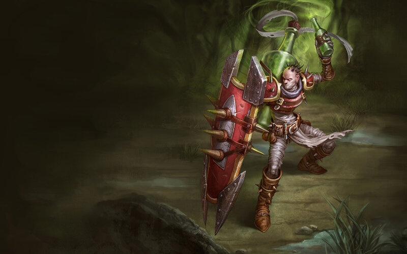 warrior with spiked shield