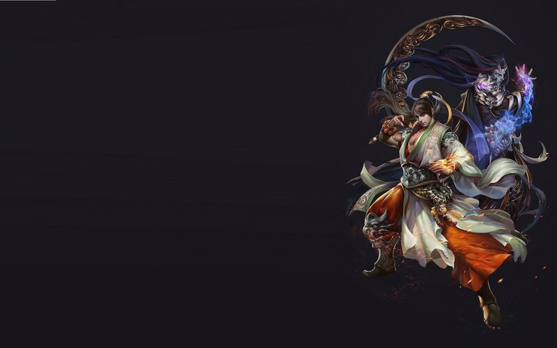 Warrior with Spirit Companion