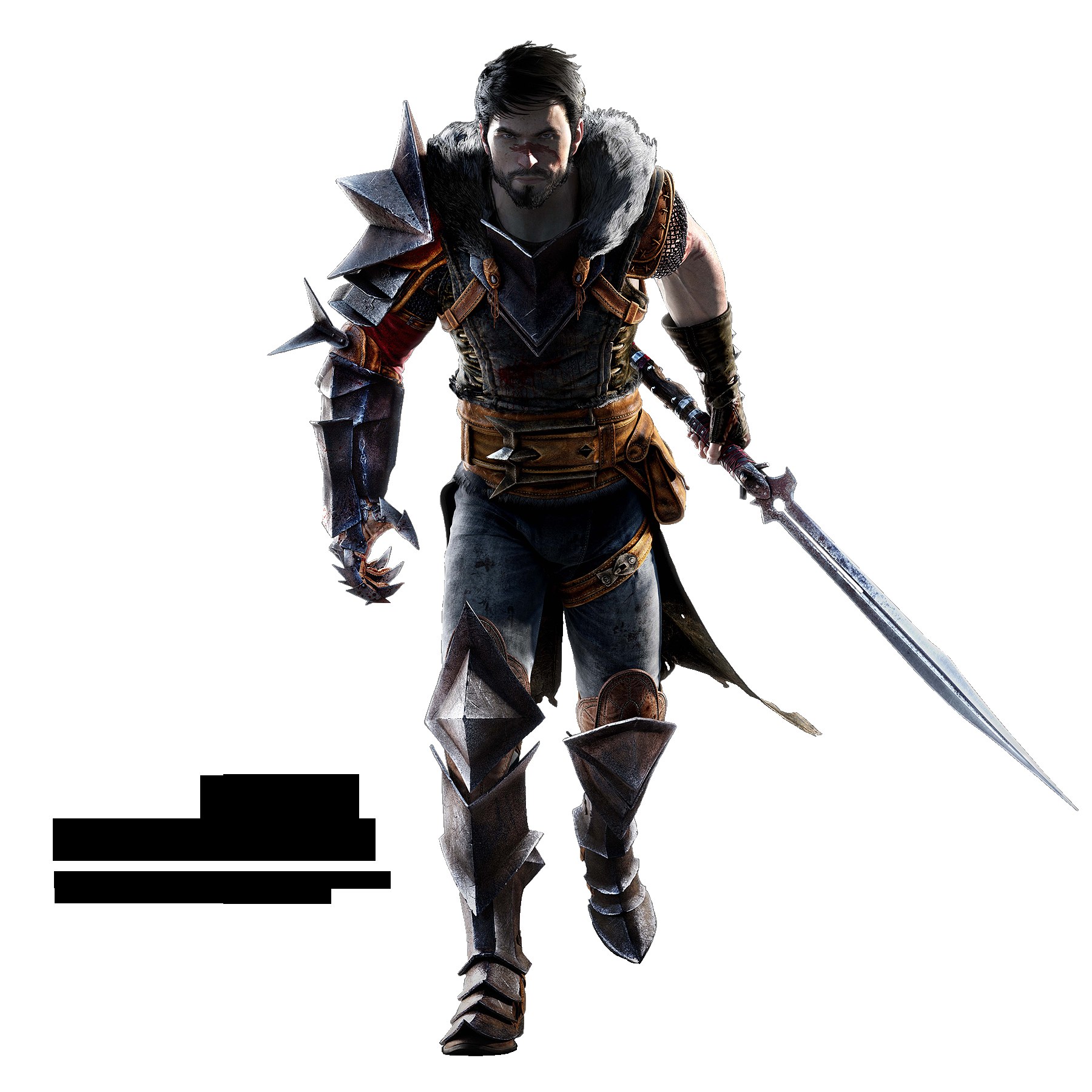 warrior with sword and armor
